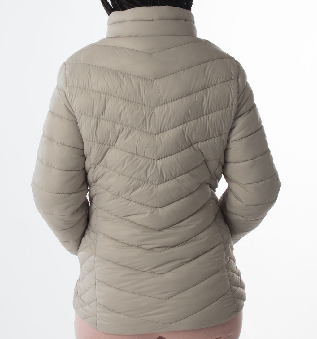 LADIES PUFFER JACKET GREY