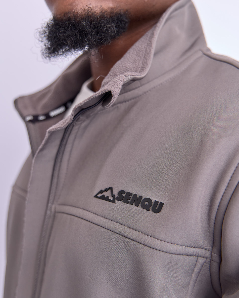 MENS FUNNEL NECK SOFTSHELL JACKET - GUNMETAL – SenquOnline