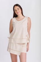LACE LINEN SKORT