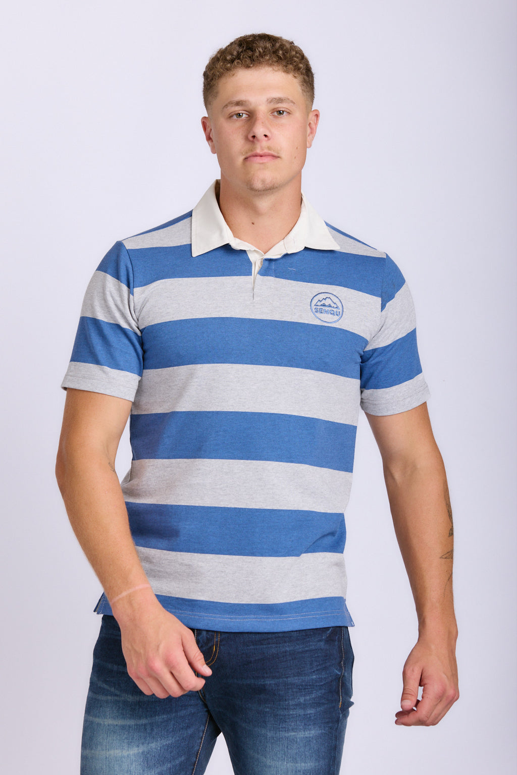 MENS STRIPE RUGBY GOLFER