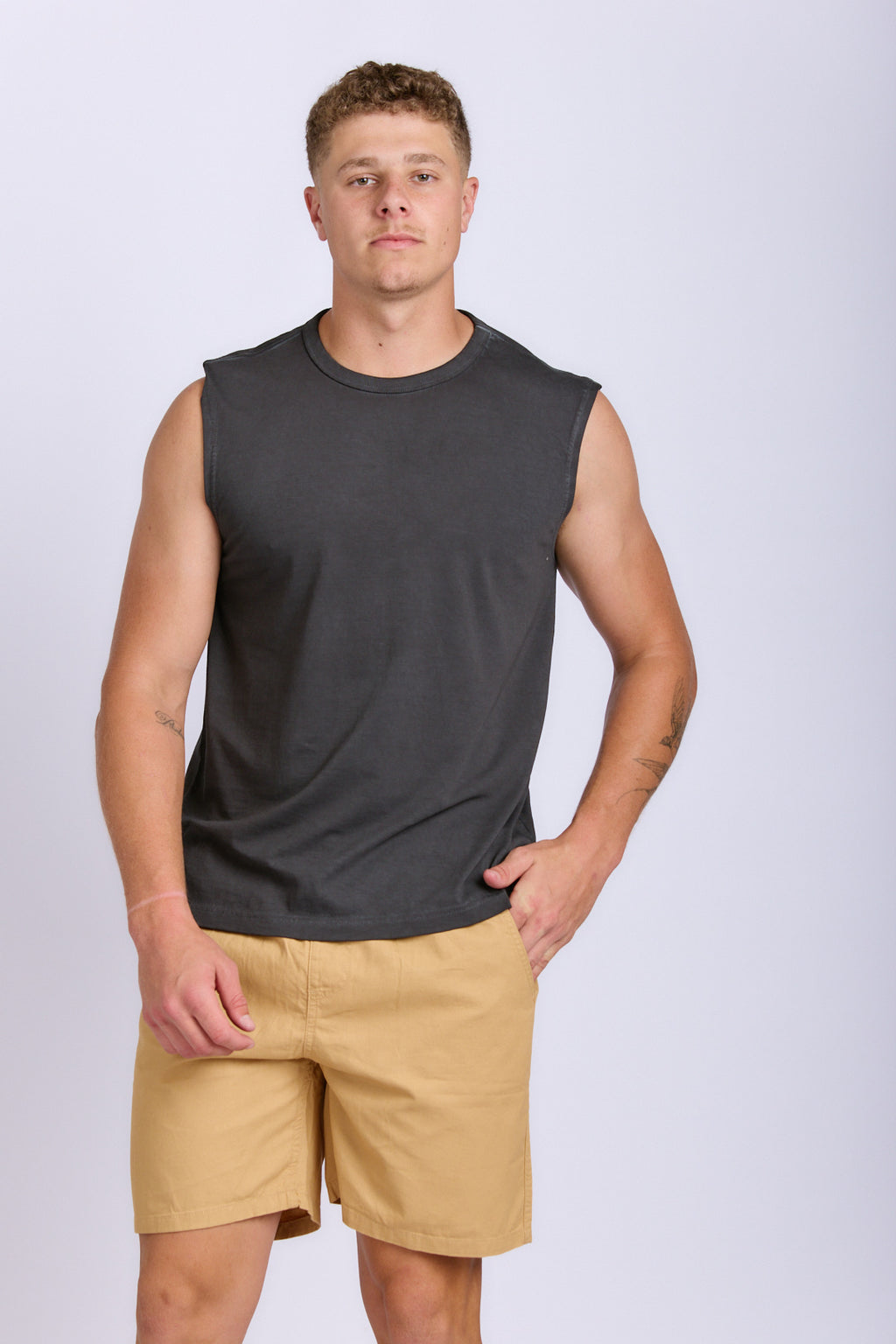 MENS ELASTICATED COTTON SHORTS