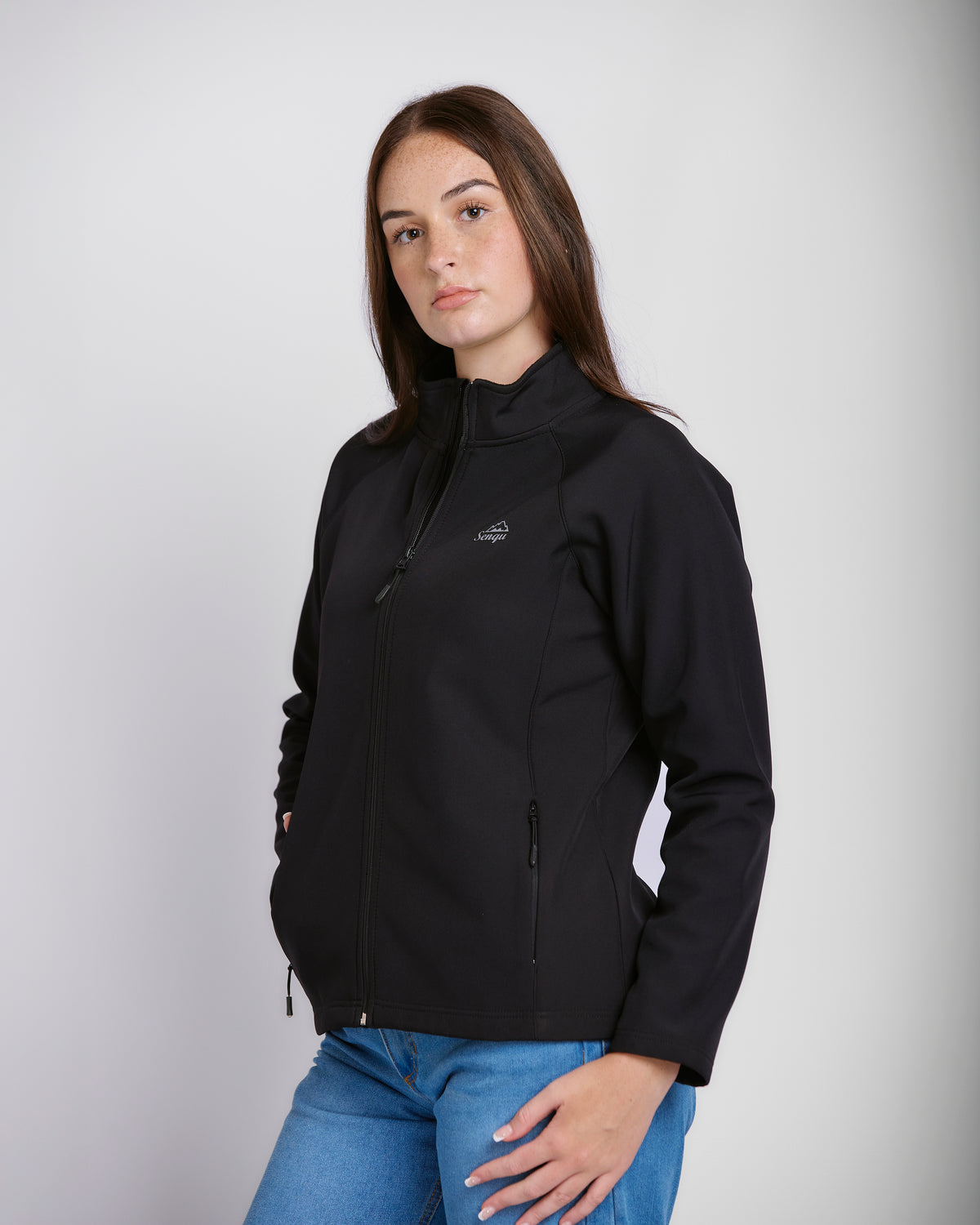 LADIES FUNNEL NECK SOFTSHELL JACKET