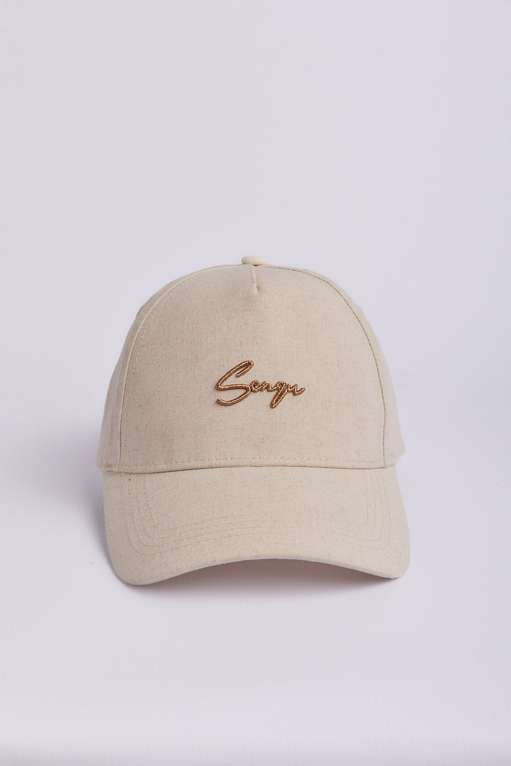 LINEN CAP WITH SNQ EMBROIDERY