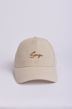 LINEN CAP WITH SNQ EMBROIDERY