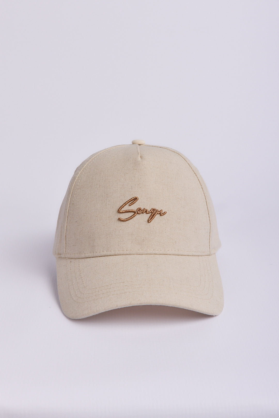 LINEN CAP WITH SNQ EMBROIDERY