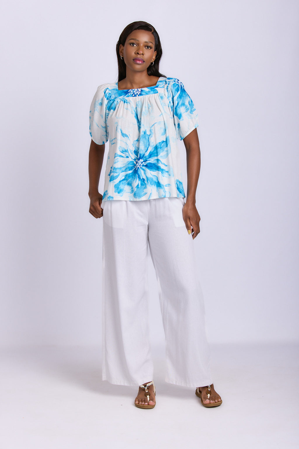 SQUARE NECK BLOUSE