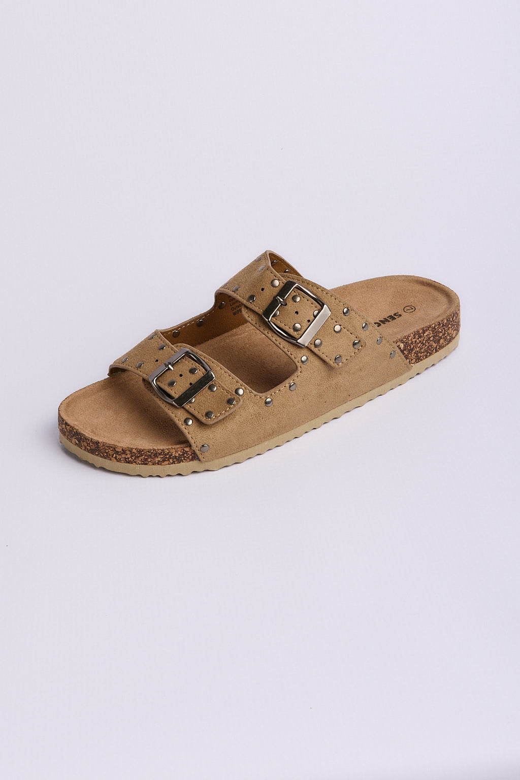 DOUBLE BUCKLE WITH STUD SANDAL