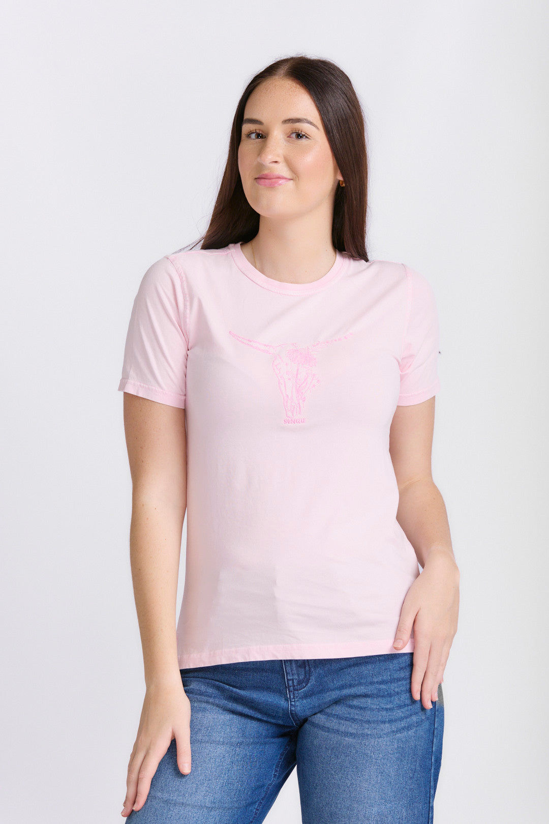 DAISY SKULL  PIGMENT TEE