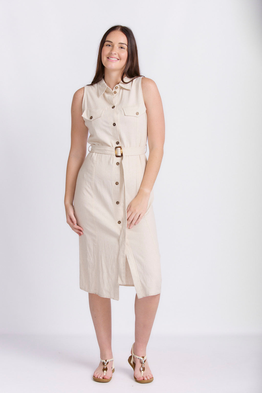 LINEN SHIRT DRESS