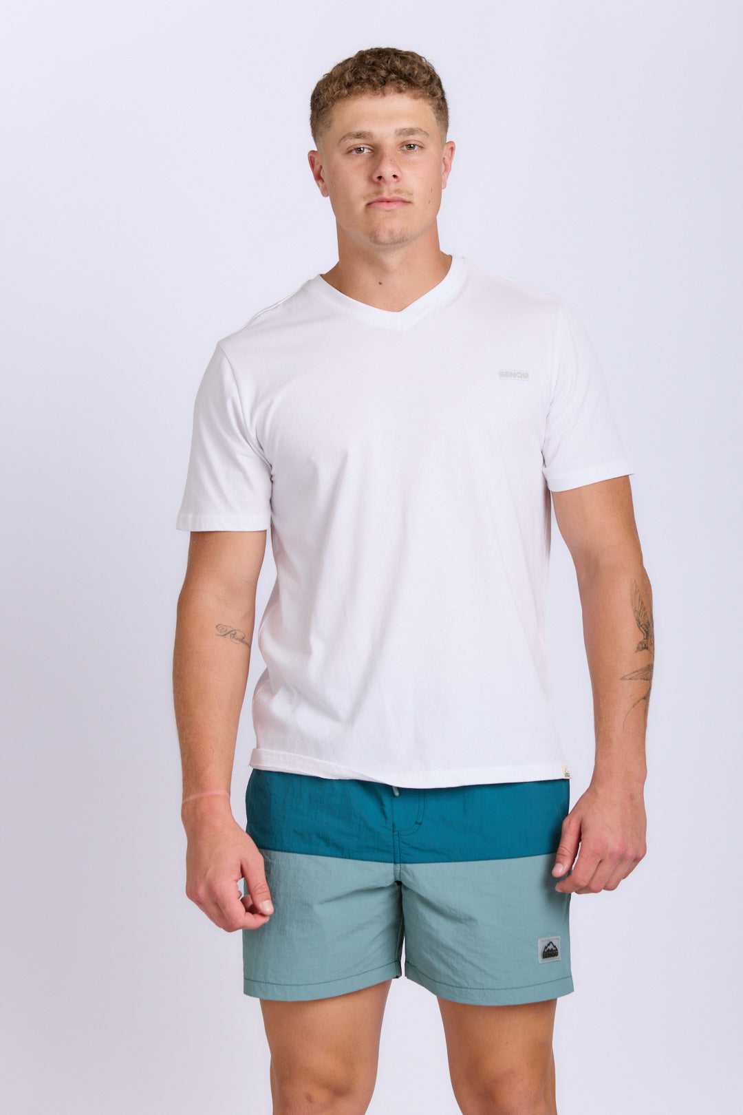 MENS COLOUR BLOCK BAGGIES