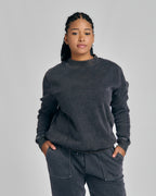 LADIES PIGMENT BRUSHED FLEECE SWEATSHIRT