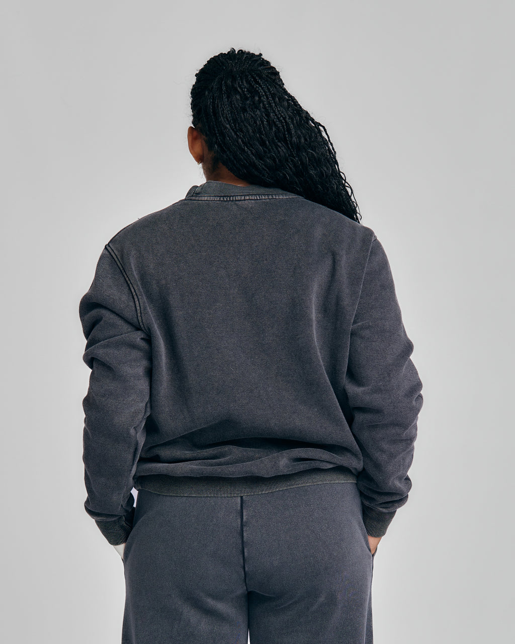 LADIES PIGMENT BRUSHED FLEECE SWEATSHIRT