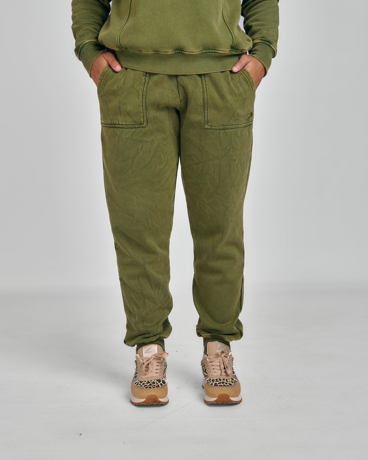 LADIES PIGMENT BRUSHED FLEECE TRACKPANTS