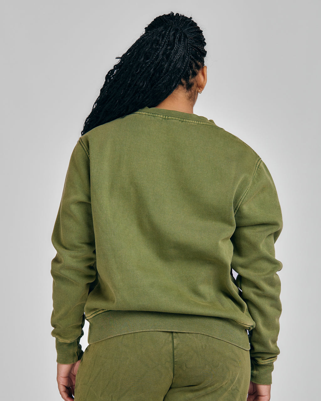LADIES PIGMENT BRUSHED FLEECE SWEATSHIRT
