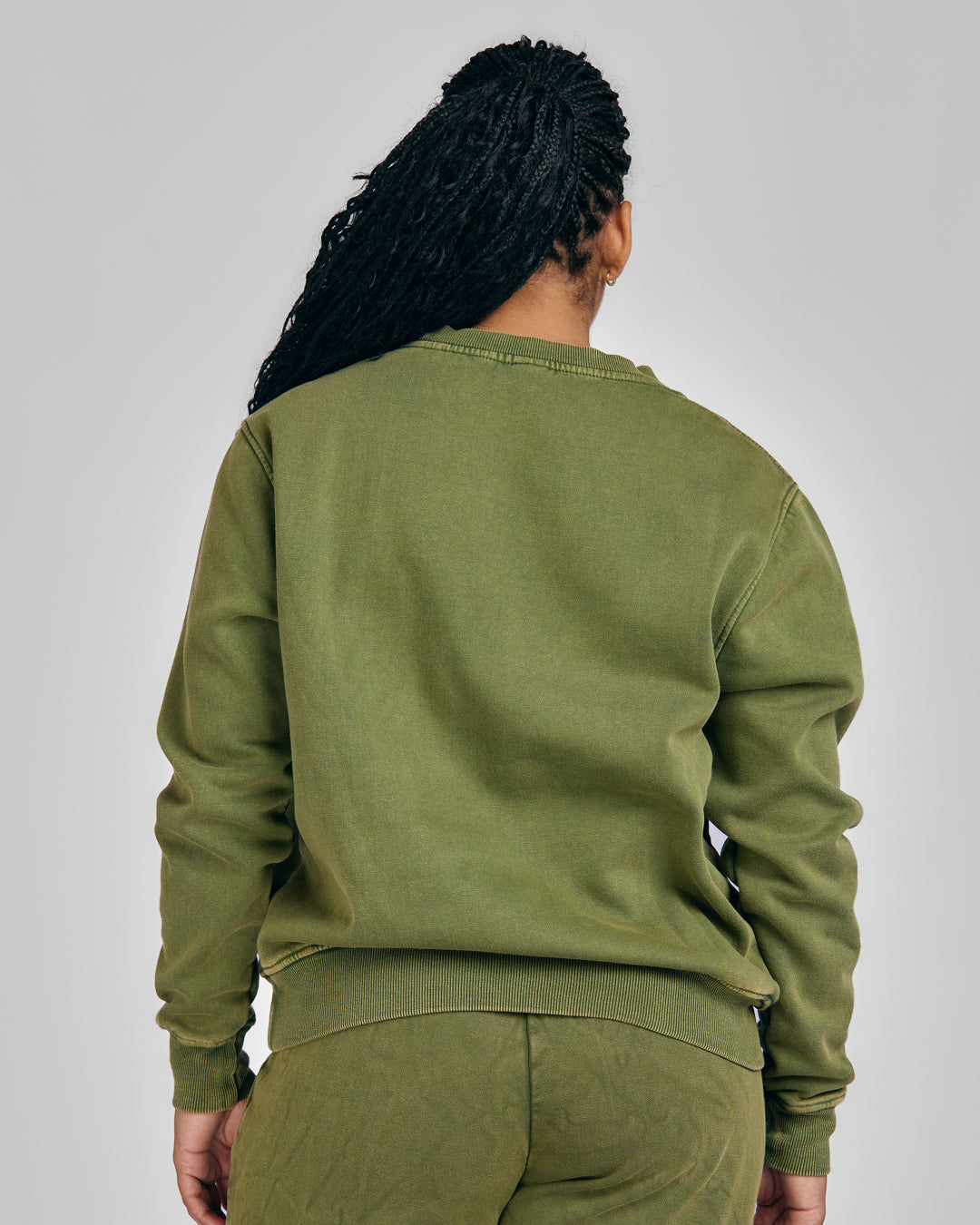 LADIES PIGMENT BRUSHED FLEECE SWEATSHIRT