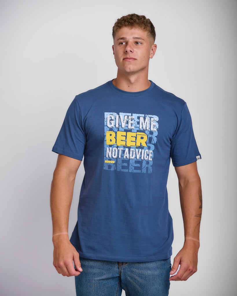 BEER NOT ADVICE TEE - DARK DENIM – SenquOnline