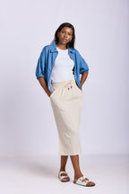 PAPER BAG LINEN SKIRT