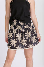 SMOCKED MINI SKIRT