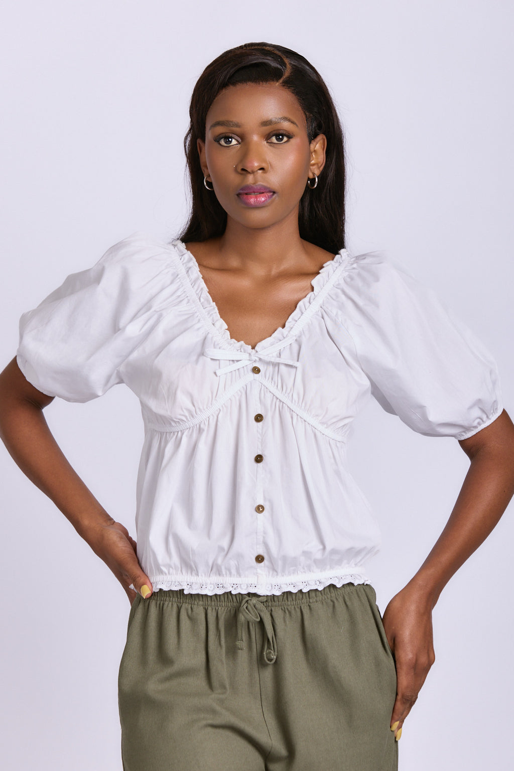 LADIES PUFF BLOUSE