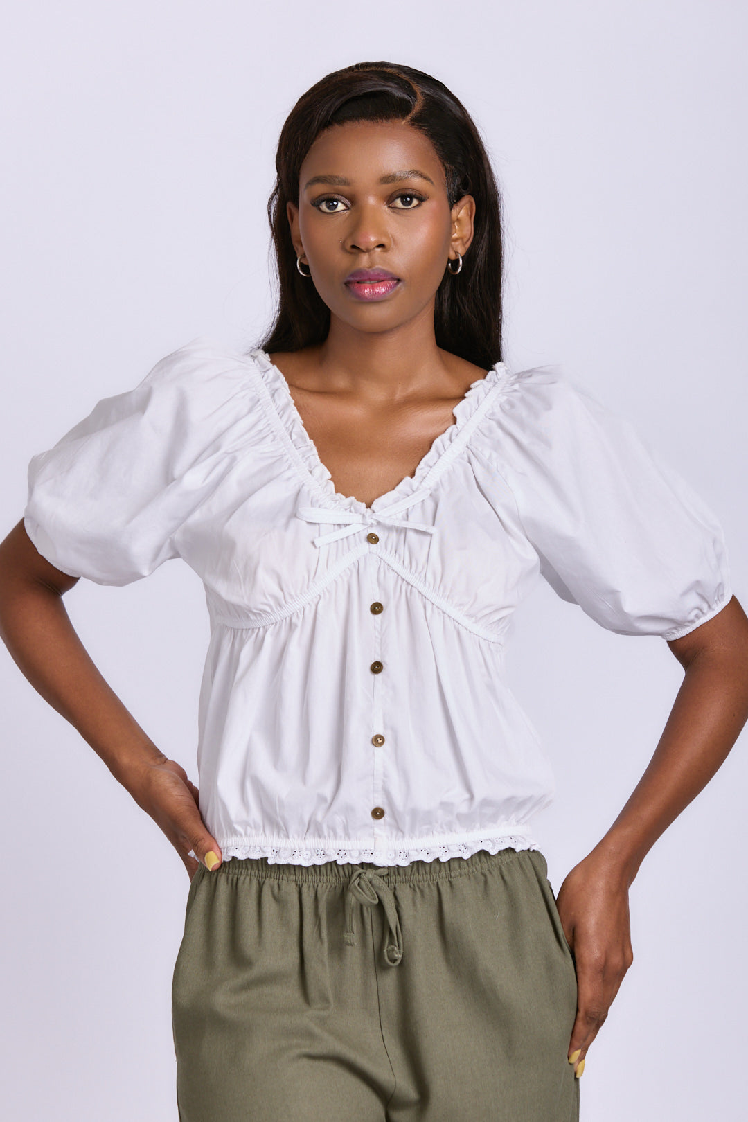 LADIES PUFF BLOUSE