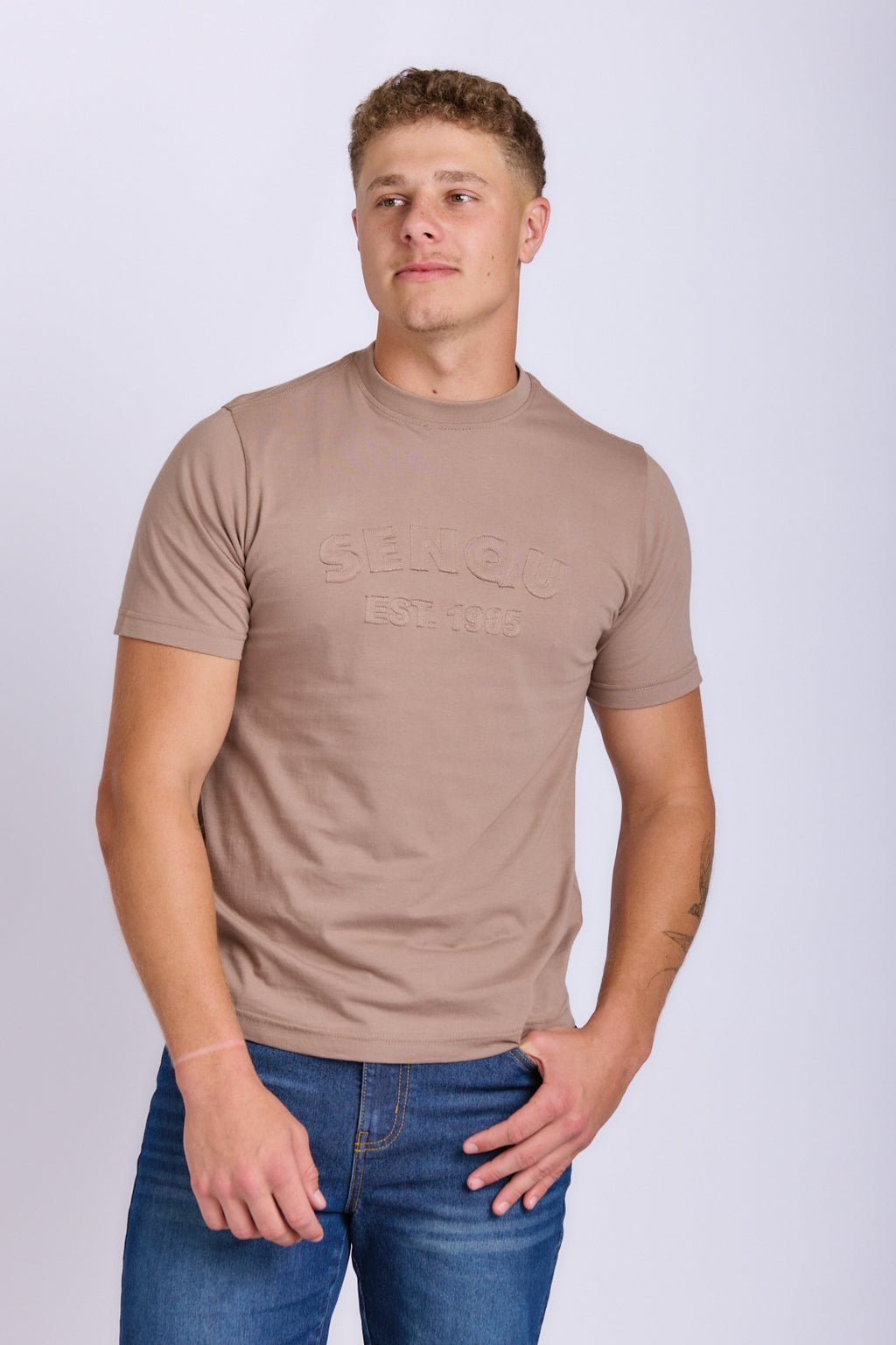 MENS SENQU APPLIQUE TEE
