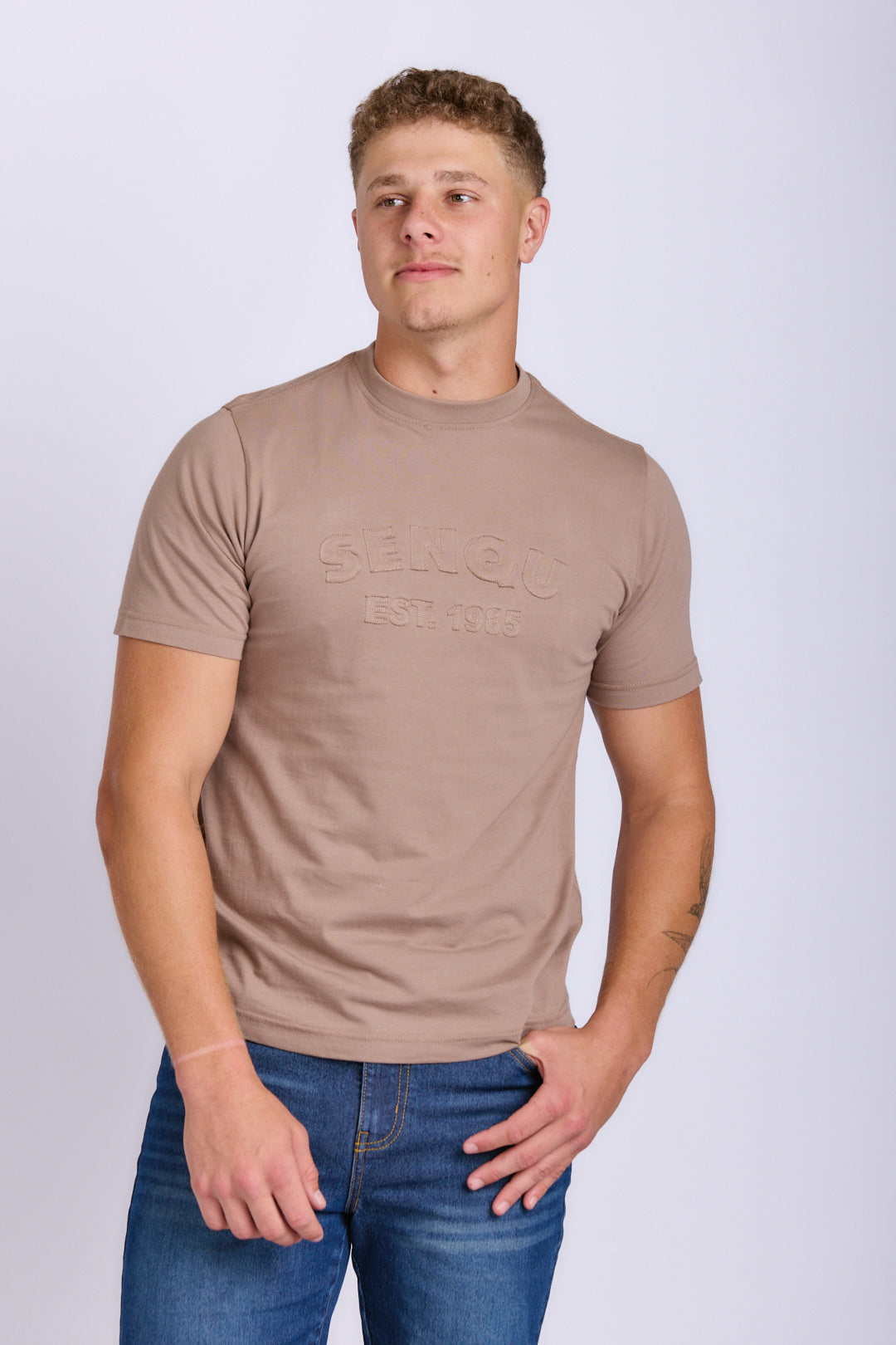 MENS SENQU APPLIQUE TEE