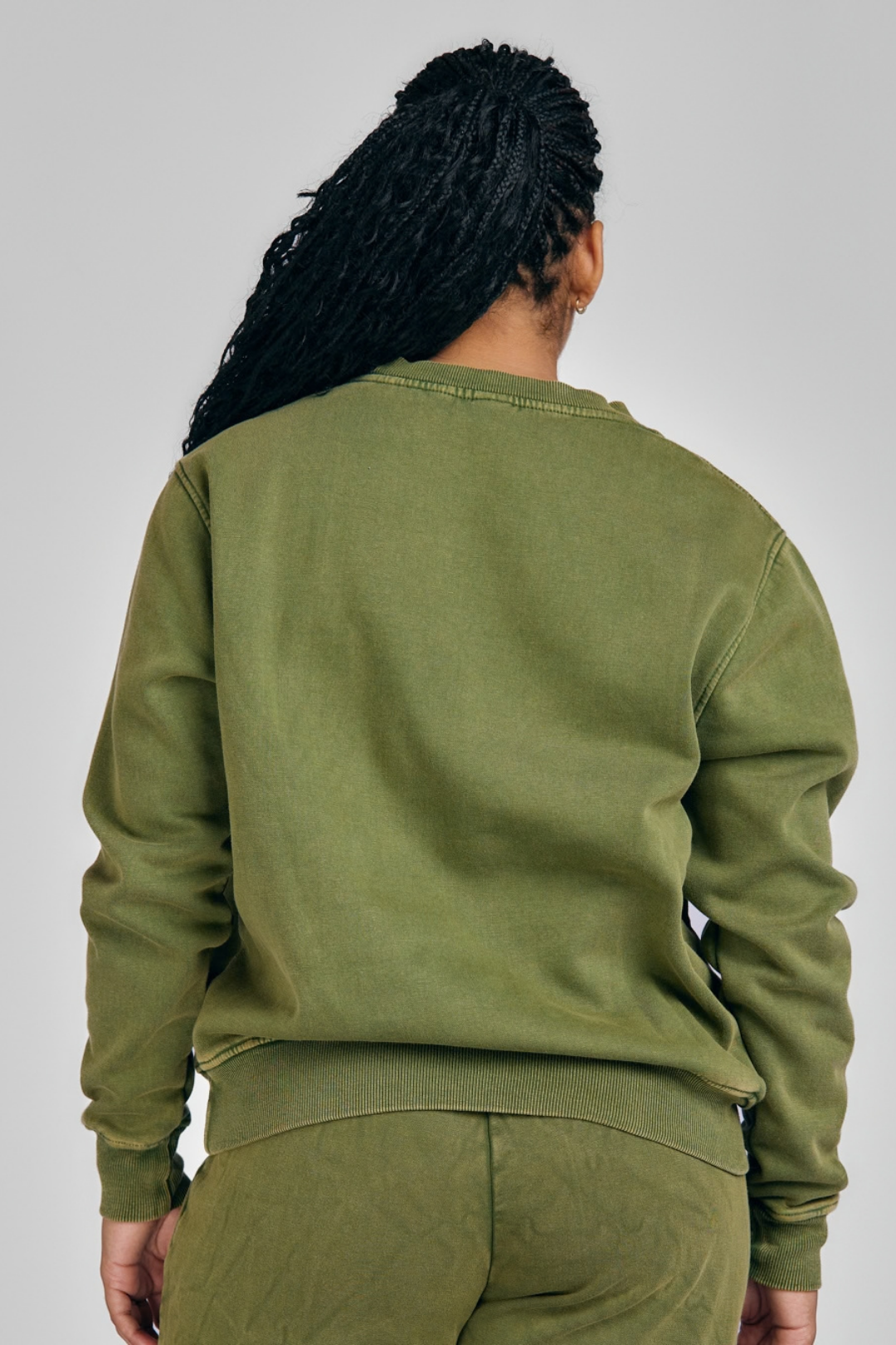 LADIES PIGMENT BRUSHED FLEECE SWEATSHIRT