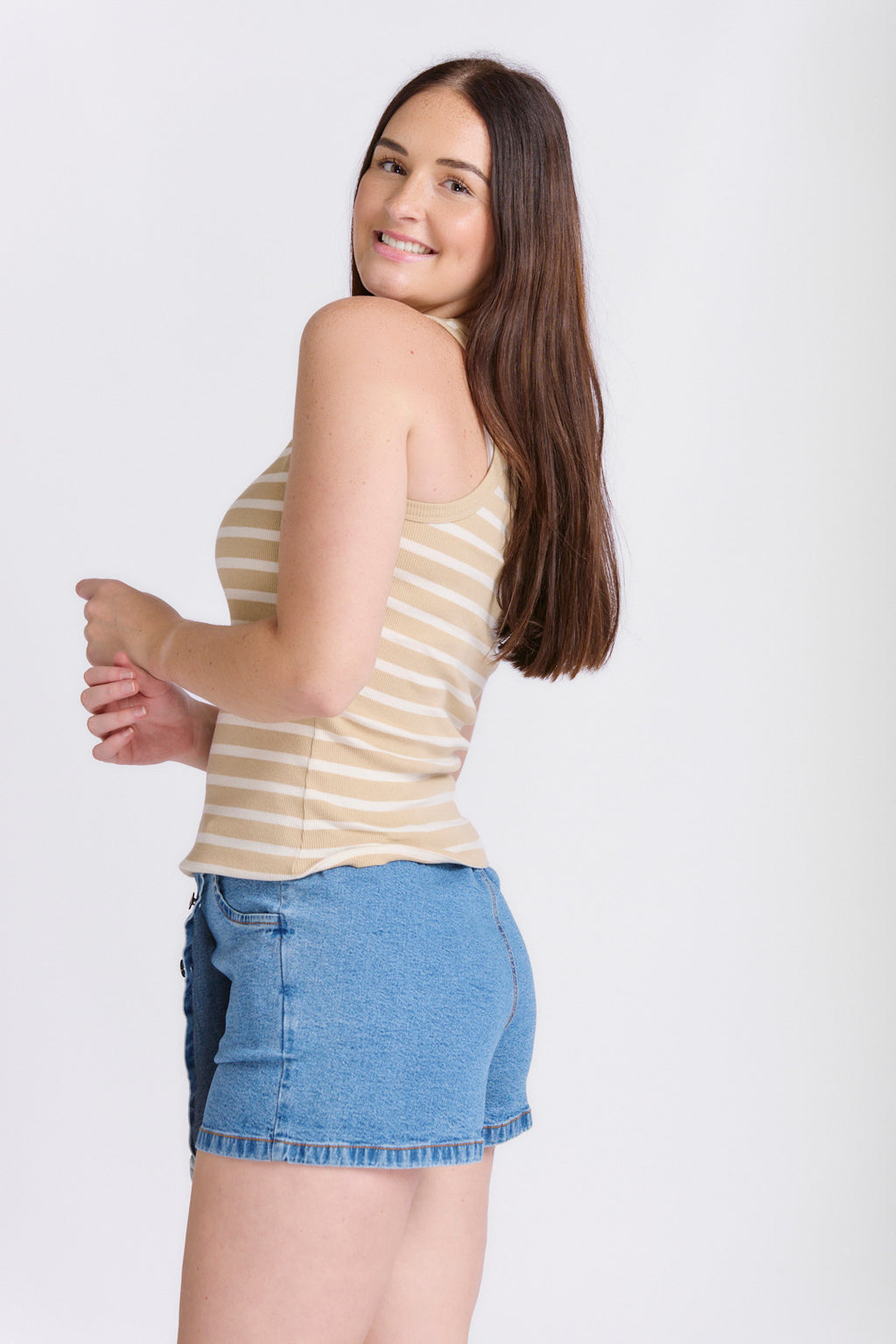 DENIM ROUND POCKET SKORT