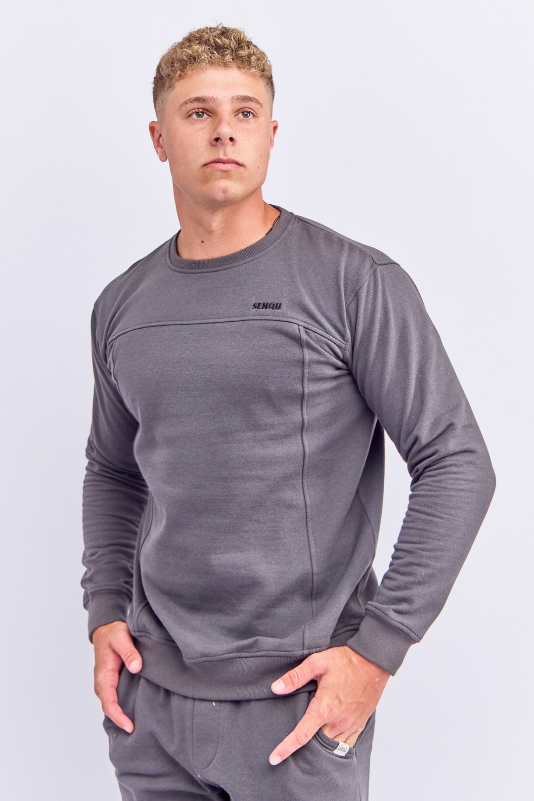 MENS SPLIT FRONT SWEATSHIRT