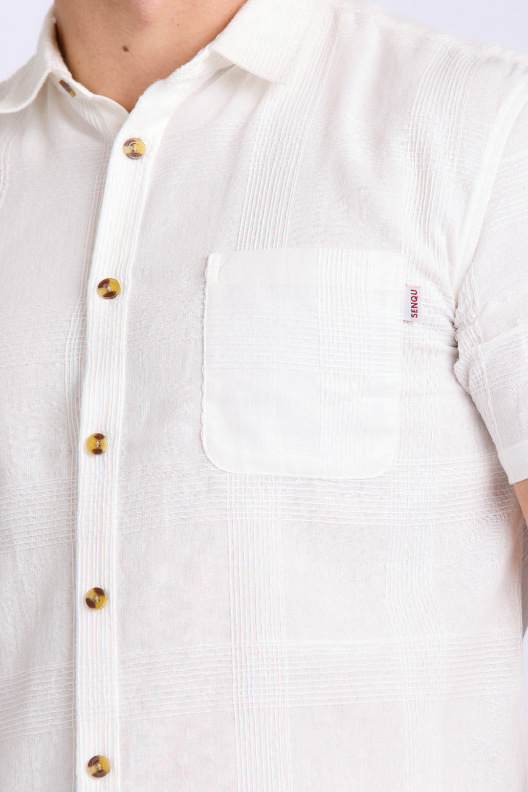 MENS COTTON JACQUARD SHIRT