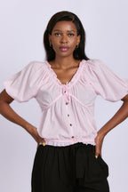 LADIES PUFF BLOUSE