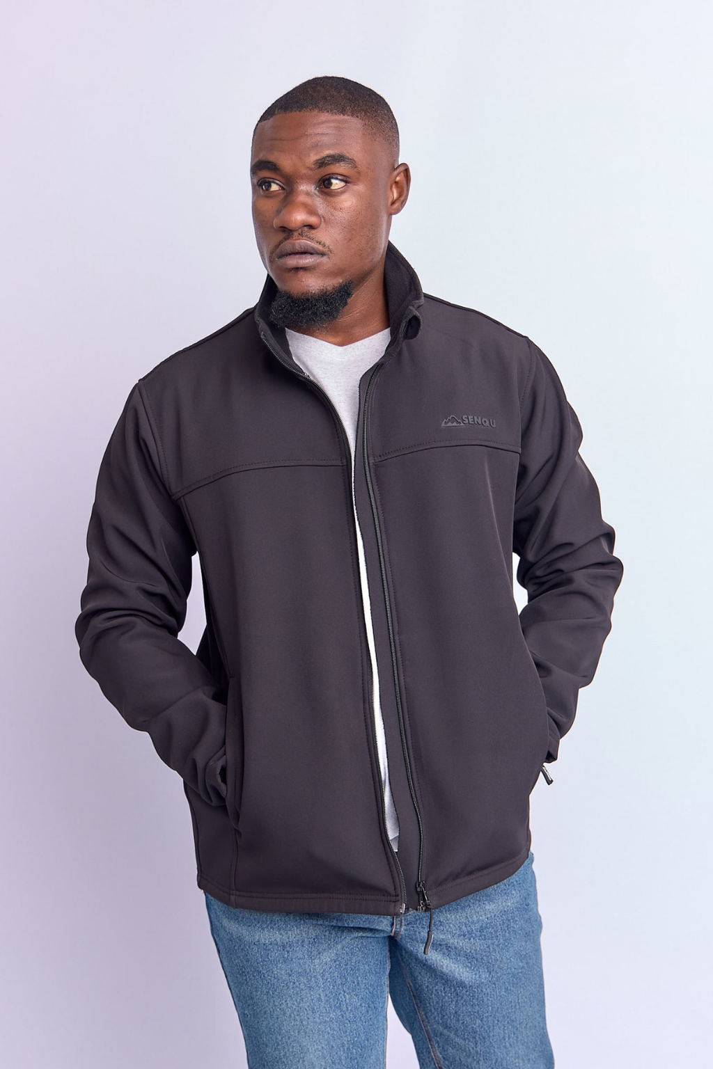 MENS FUNNEL NECK SOFTSHELL JACKET