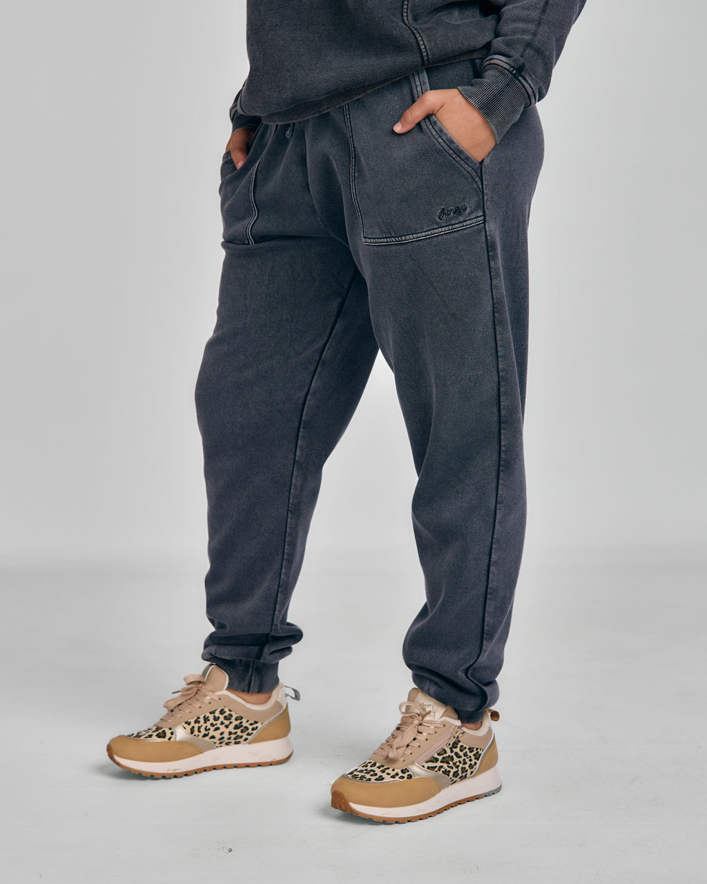 LADIES PIGMENT BRUSHED FLEECE TRACKPANTS