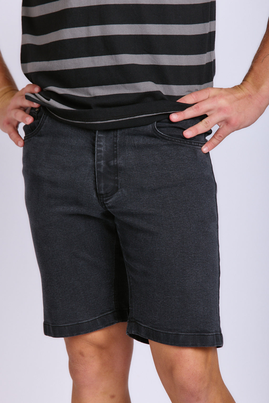 MENS 5PKT STRETCH DENIM BERMUDA