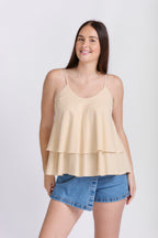 DOUBLE LAYERED STRAPPY TOP