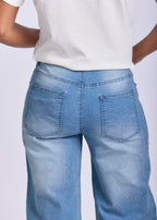 WIDE LEG  TURNUP DENIM JEANS