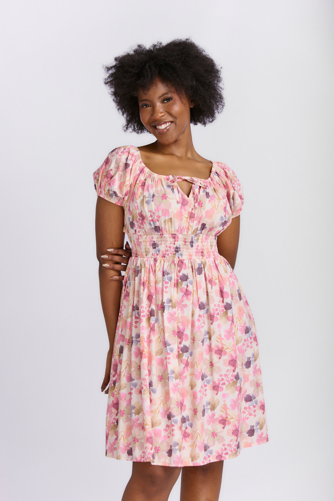 SMOCKED WAIST DRESS