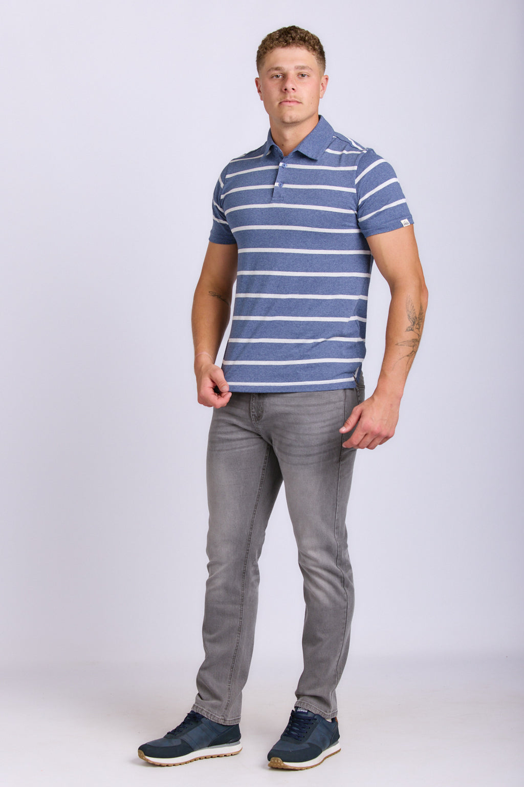 MENS 1CM STRIPE GOLFER