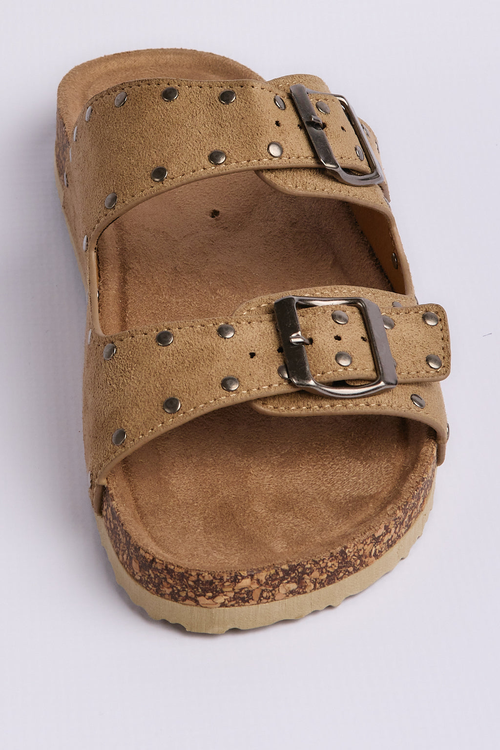 DOUBLE BUCKLE WITH STUD SANDAL
