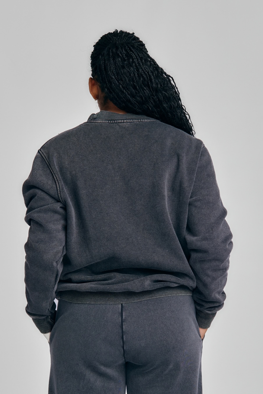 LADIES PIGMENT BRUSHED FLEECE SWEATSHIRT