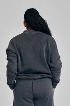 LADIES PIGMENT BRUSHED FLEECE SWEATSHIRT