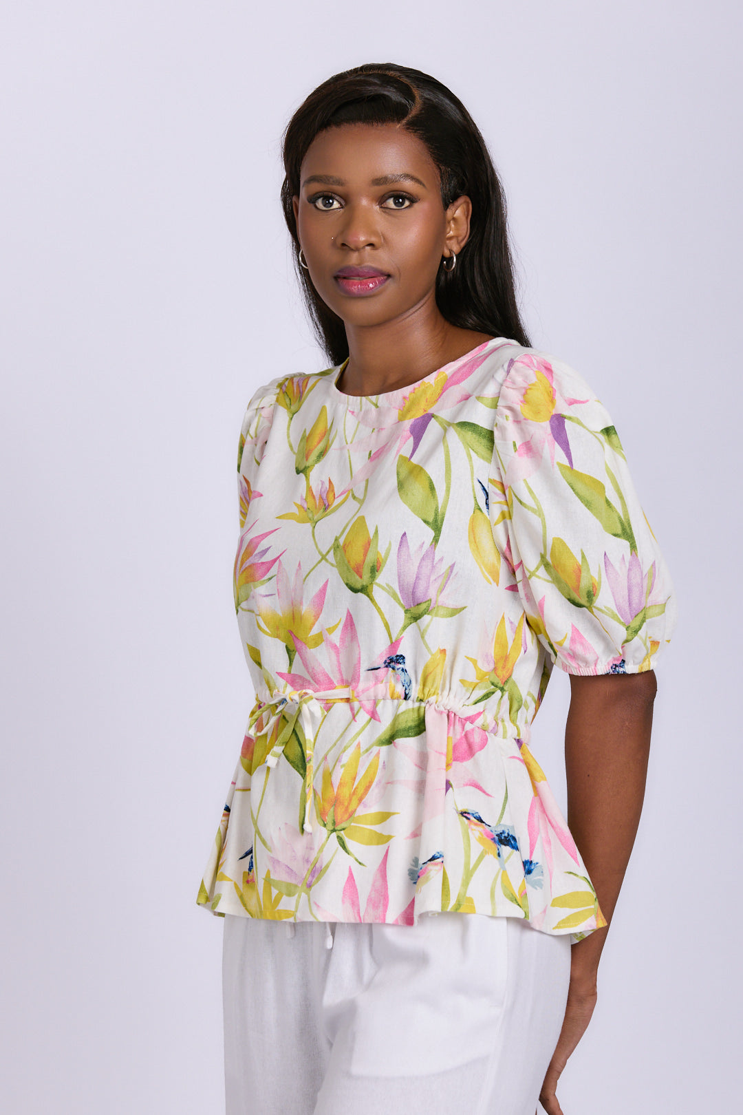 TIE BELT BLOUSE