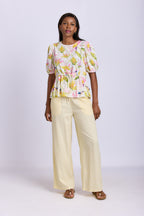 RELAXED STRAIGHT LEG LINEN PANTS