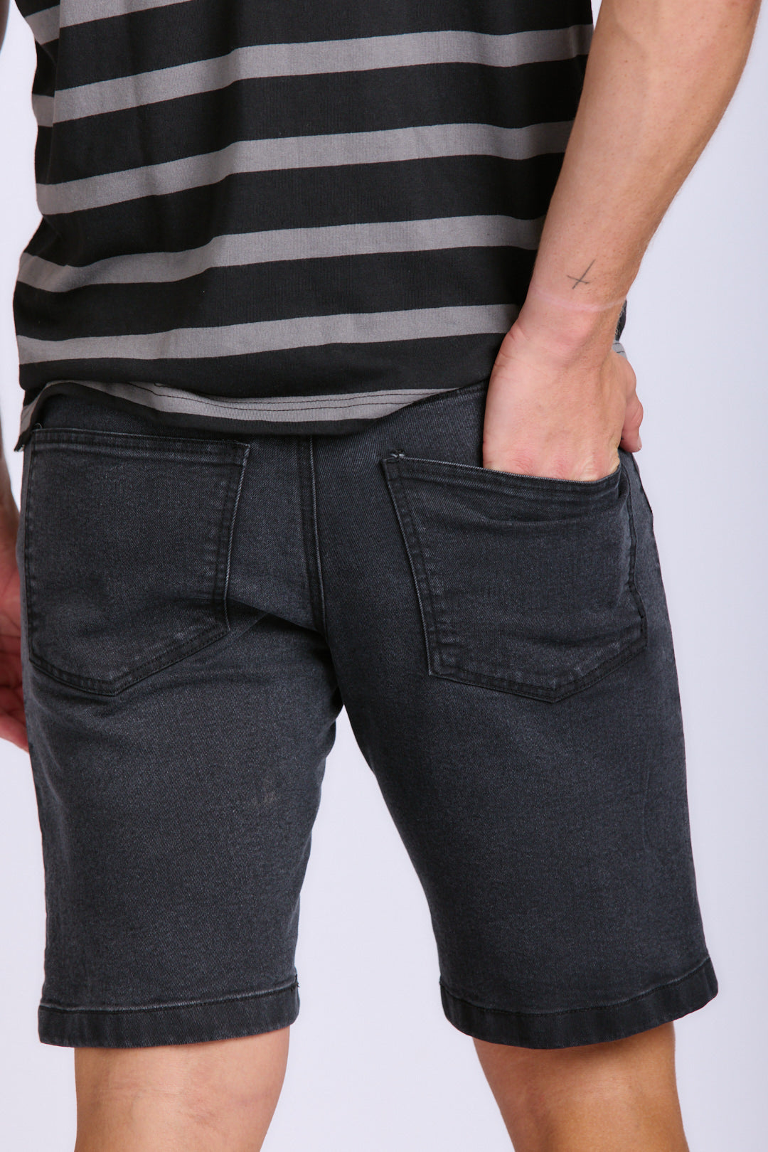 MENS 5PKT STRETCH DENIM BERMUDA