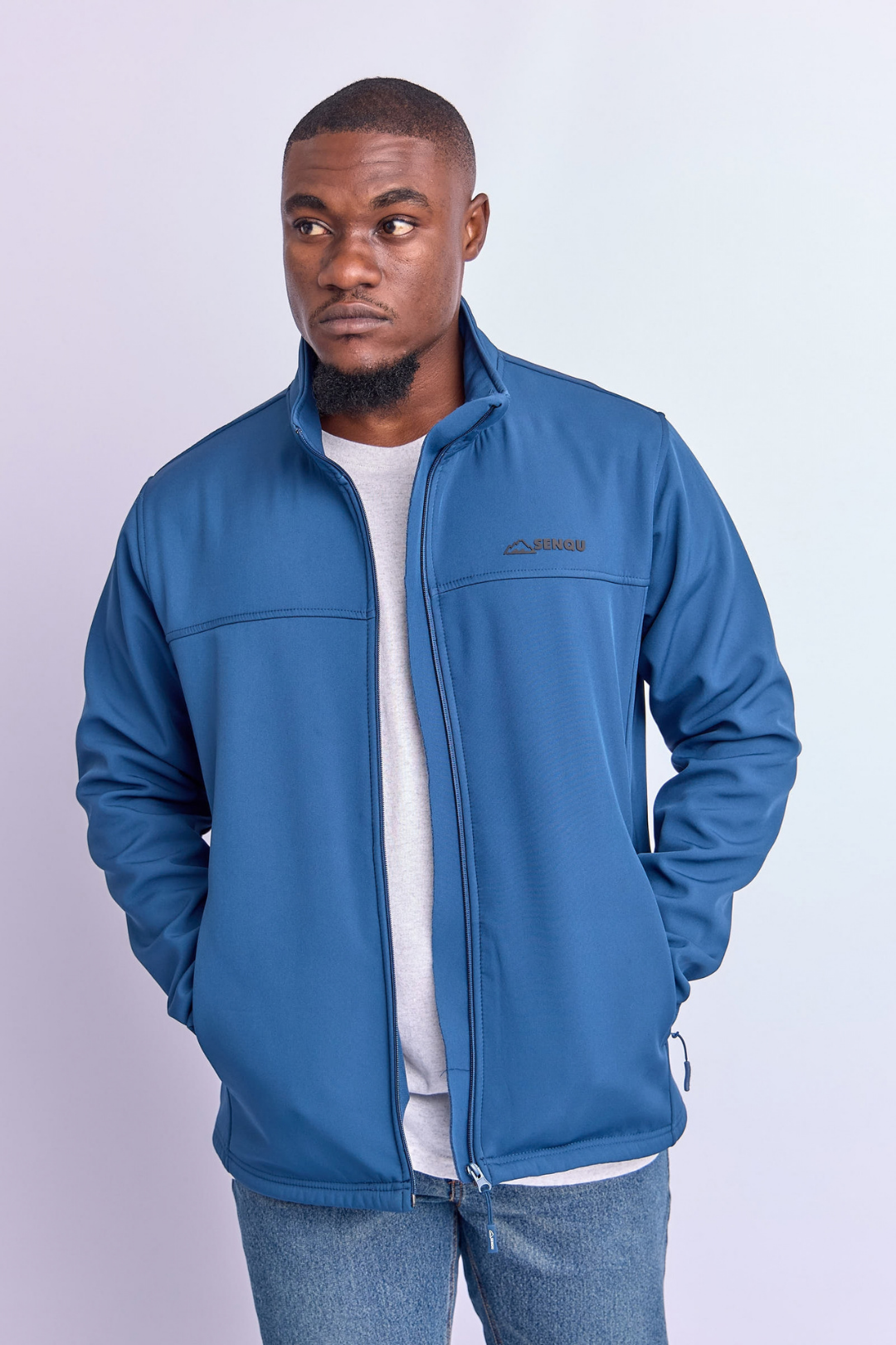 MENS FUNNEL NECK SOFTSHELL JACKET
