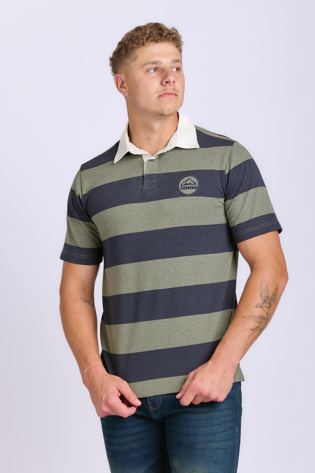 MENS STRIPE RUGBY GOLFER