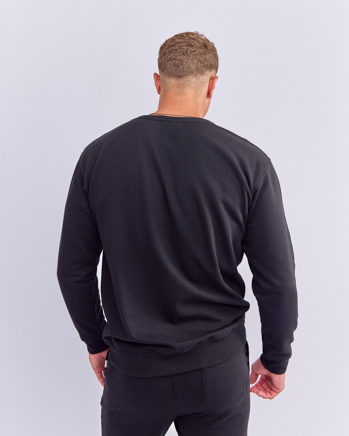 V -NECK INSET SWEATSHIRT