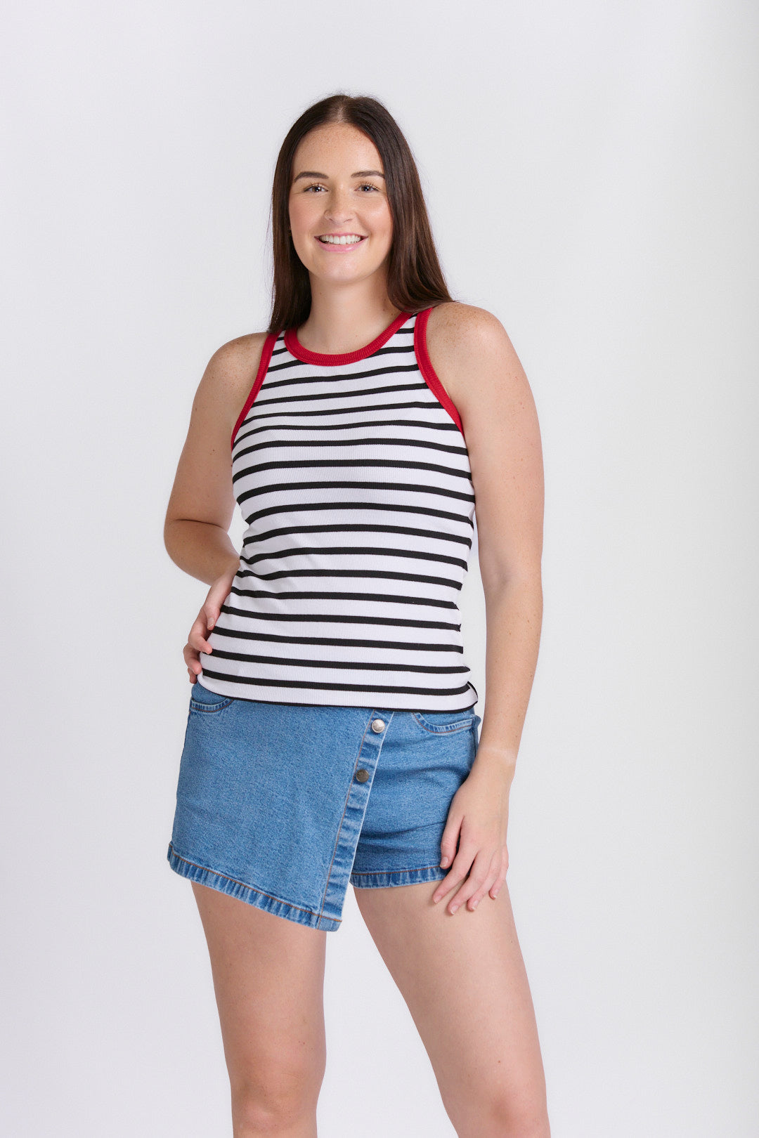 LADIES COTTON RIB VEST