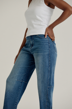 LADIES BARREL JEANS