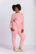 LADIES PIGMENT BRUSHED FLEECE SWEATSHIRT
